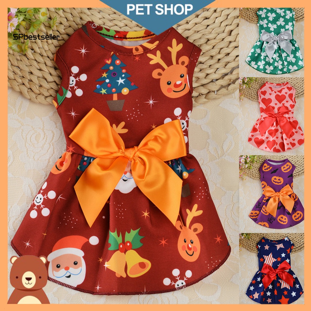 Đầm Công Chúa Cổ Tròn Thân Thiện Với Da Hóa Trang Cho Thú Cưng