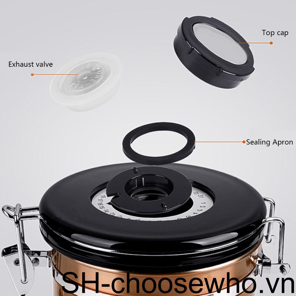 Hộp Đựng Hạt Cà Phê Chân Không Bằng Thép Không Gỉ