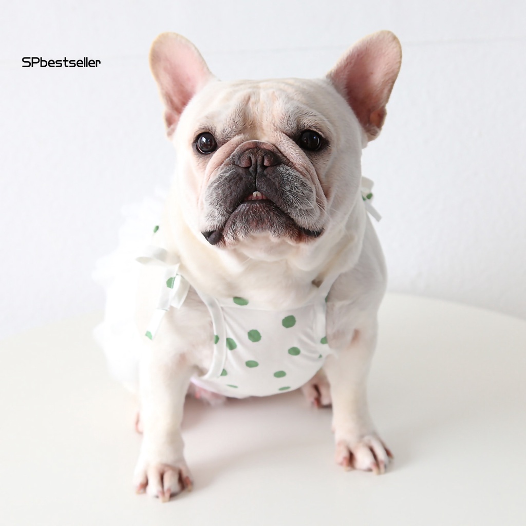 Đầm Công Chúa Họa Tiết Chấm Bi Xinh Xắn Thời Trang Mùa Hè Cho Cún Cưng