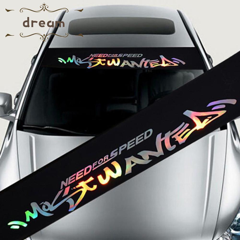 【DREAMLIFE】Sticker 130x21cm Decal Sticker Decals Front Windshield PVC High Strength
