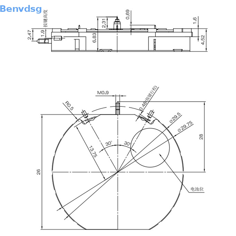 Linh Kiện Động Cơ Thay Thế Cho Đồng Hồ Đeo Tay PE90 6-pin 3-pin 3 / 6 / 9 Hoặc 6 / 9 / 12 Bit well