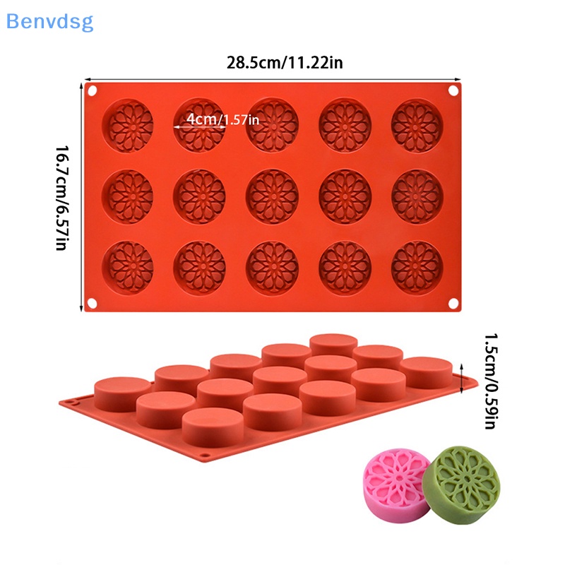 Khuôn Silicone 15 Ngăn Tạo Hình Hoa Trang Trí Bánh Kem