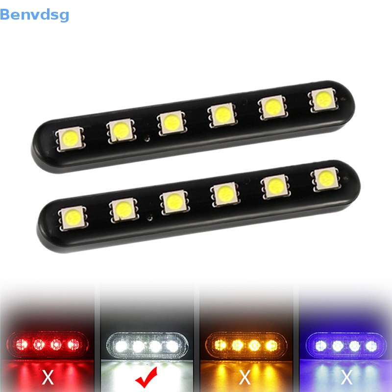 Dây Đèn LED Cảnh Báo Khẩn Cấp 6 Bóng 12V Chuyên Dụng Cho Xe Hơi / Mô Tô