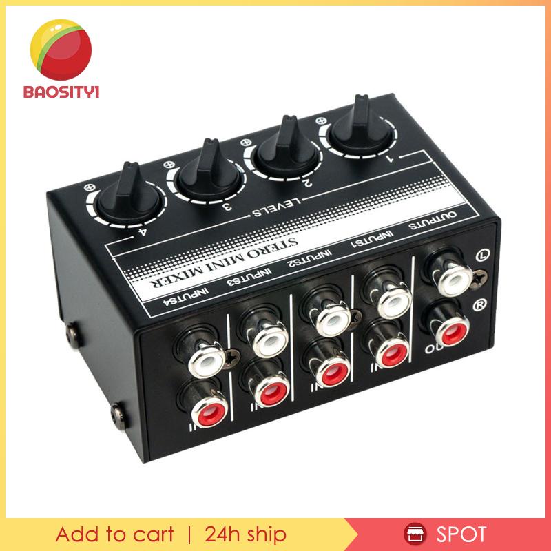 Bộ Trộn Âm Thanh Mini 4 Kênh RCA Thiết Kế Nhỏ Gọn Tiện Dụng