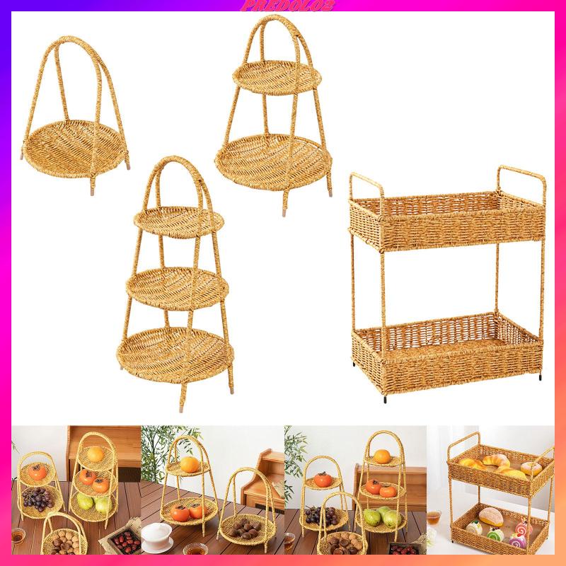 [Predolo2] Khay Đựng Thức Ăn Sáng / Cà Phê / Đồ Ăn Sáng Bằng Mây Đan Trang Trí Bàn