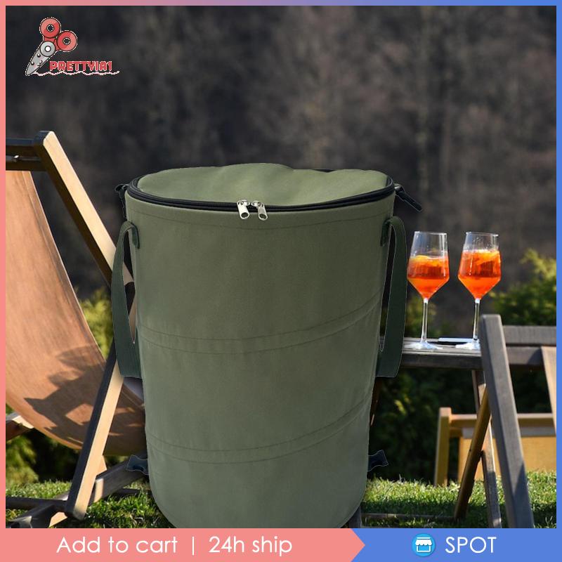 [Prettyia1] Túi Giặt Cứng Đáy Lá Cây Cho Sân Vườn / Câu Cá