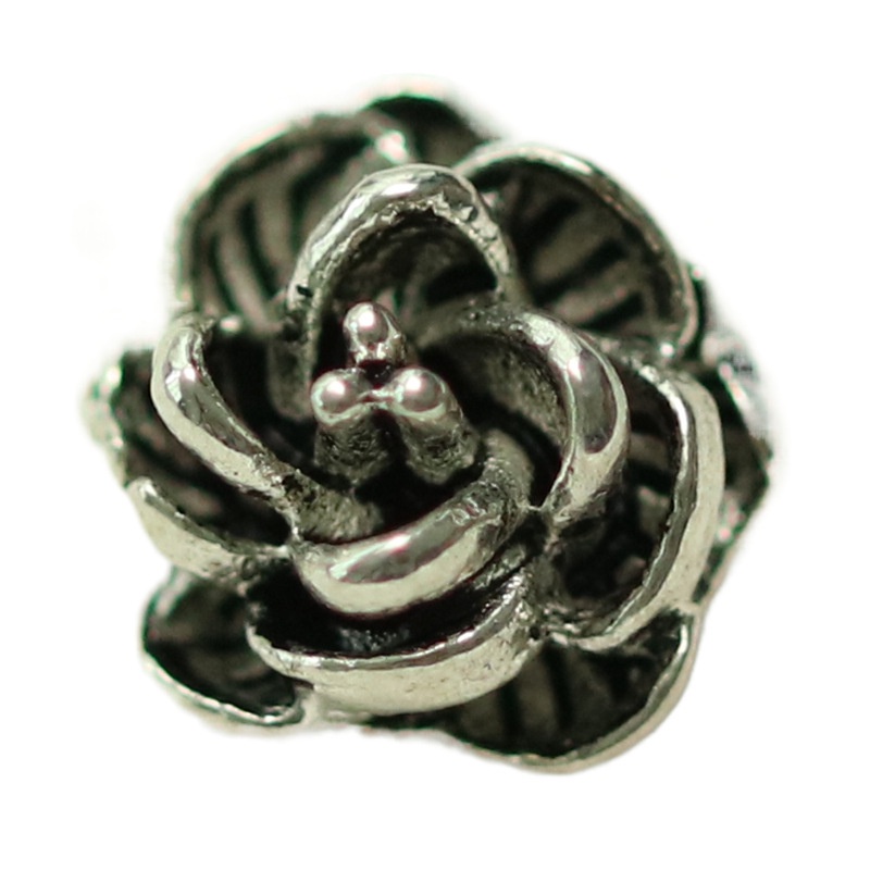 Set 10 Nút Áo Kim Loại 10mm Hình Hoa Vintage