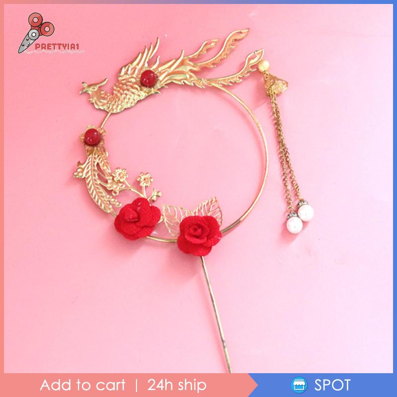 Que Cắm Trang Trí Bánh Cupcake Hình Phượng Hoàng Bằng Sắt Prettyia1