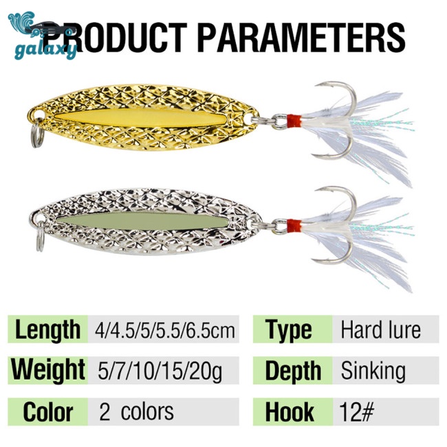 Galaxy 5 Mồi Giả Câu Cá Bằng Hợp Kim Kẽm 5 / 7 / 10 / 15 / 20g