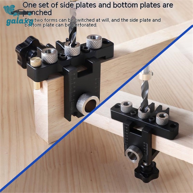 Galaxy Dụng Cụ Định Vị Đục Lỗ Khoan Gỗ 3 Trong 1 8mm 10mm