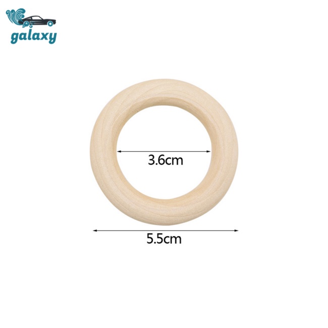 Galaxy Bộ 120 Vòng Gỗ Tự Nhiên 5 Kích Cỡ Dùng Làm Trang Sức