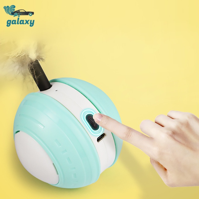 Galaxy Đồ Chơi Quả Bóng Chuyển Động Tự Động Phát Sáng Có Âm Thanh Sạc Usb Cho Mèo