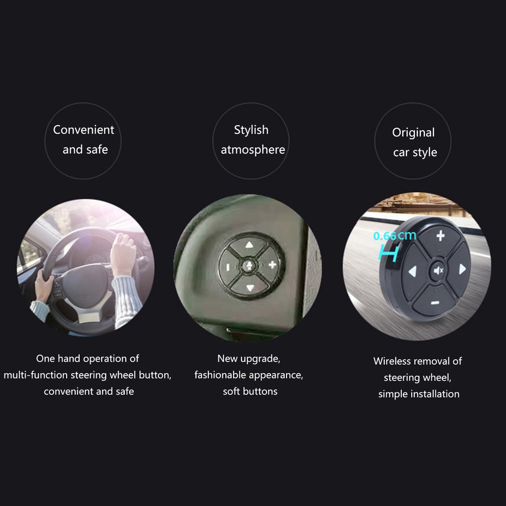 Universal Car Steering Wheel Remote Control Controller 10 Key Music Wireless Dvd  Navigation Radio Controlons [Q/4]