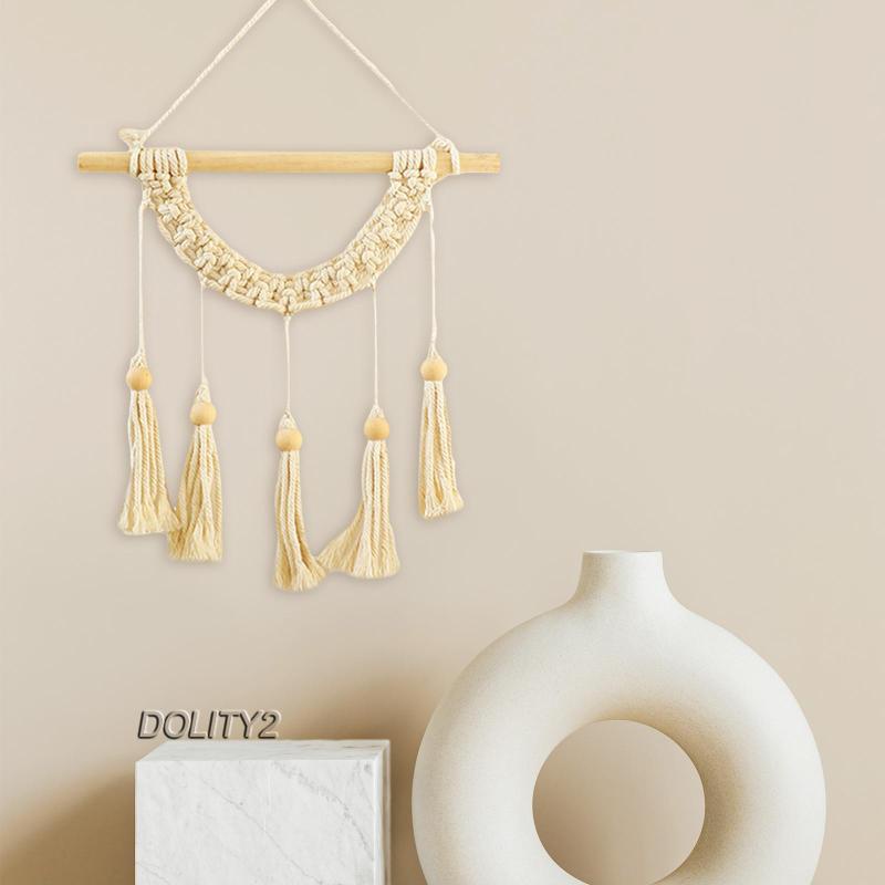 [Dolity2] Thảm Dệt Macrame Treo Tường Trang Trí Tiệc Cưới Phong Cách Bohemian