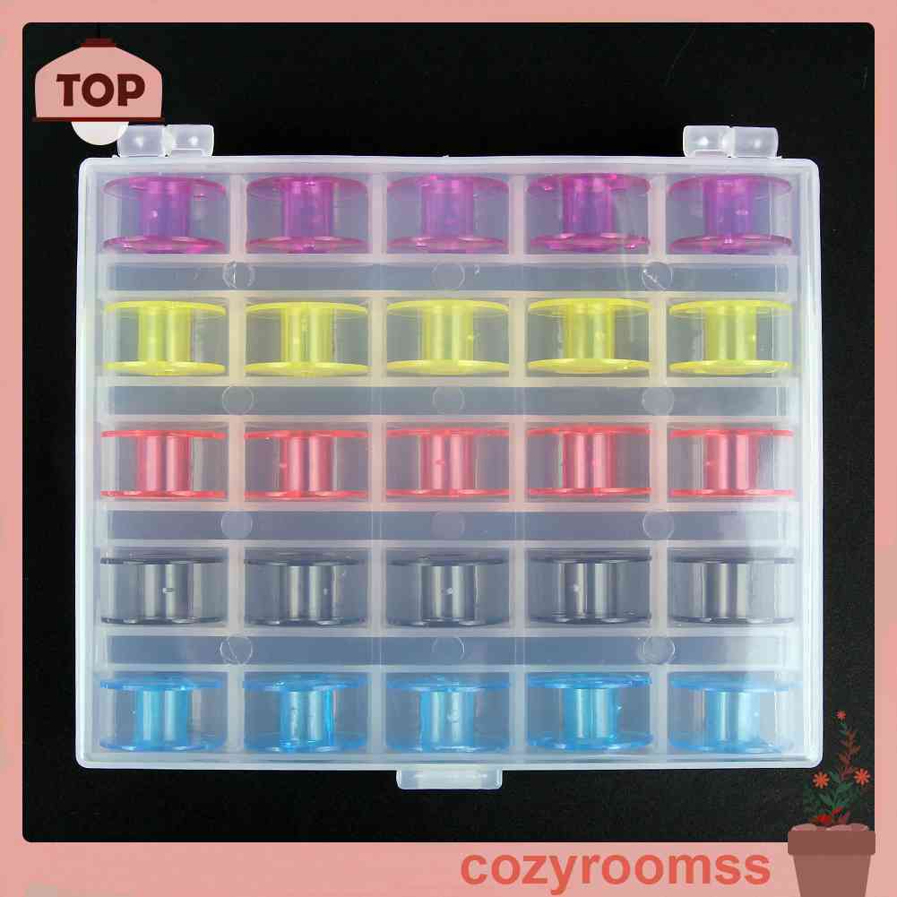 1 Cuộn Chỉ Nhựa 25 Cuộn Chỉ Kèm Hộp Đựng Ốp