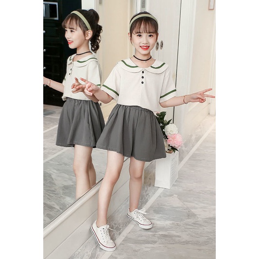 Bộ Đồ Thể Thao Hai Mảnh Thời Trang Mùa Hè Cho Bé Gái