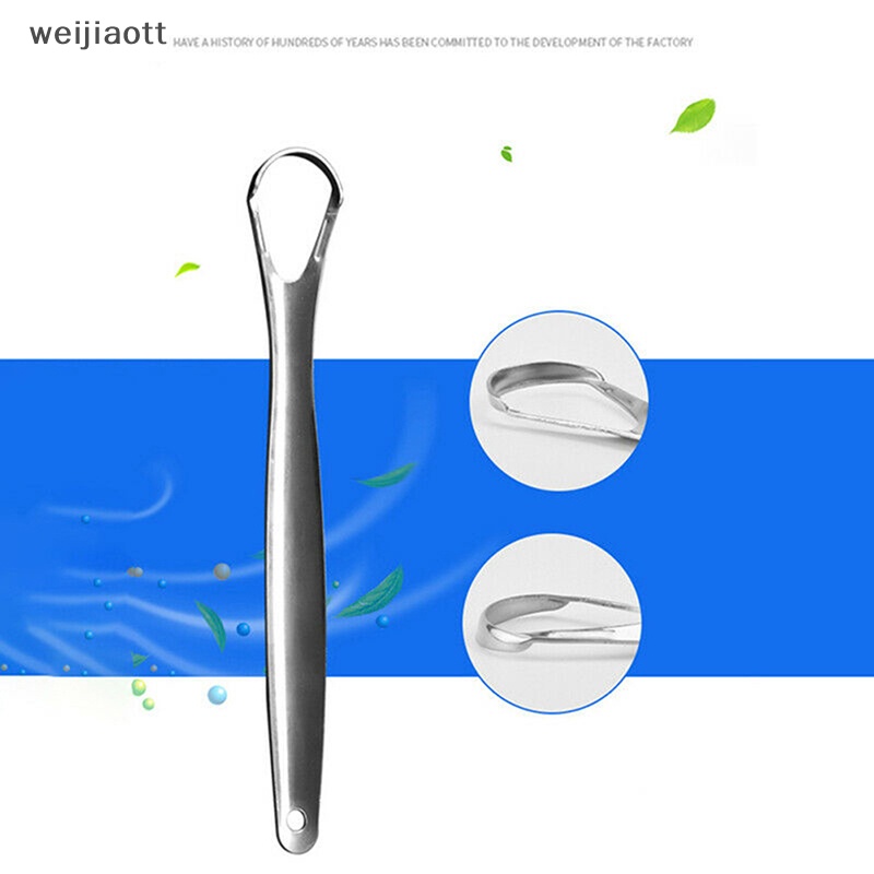 Set 2 Dụng Cụ Cạo Lưỡi Bằng Thép Không Gỉ Chất Lượng Cao