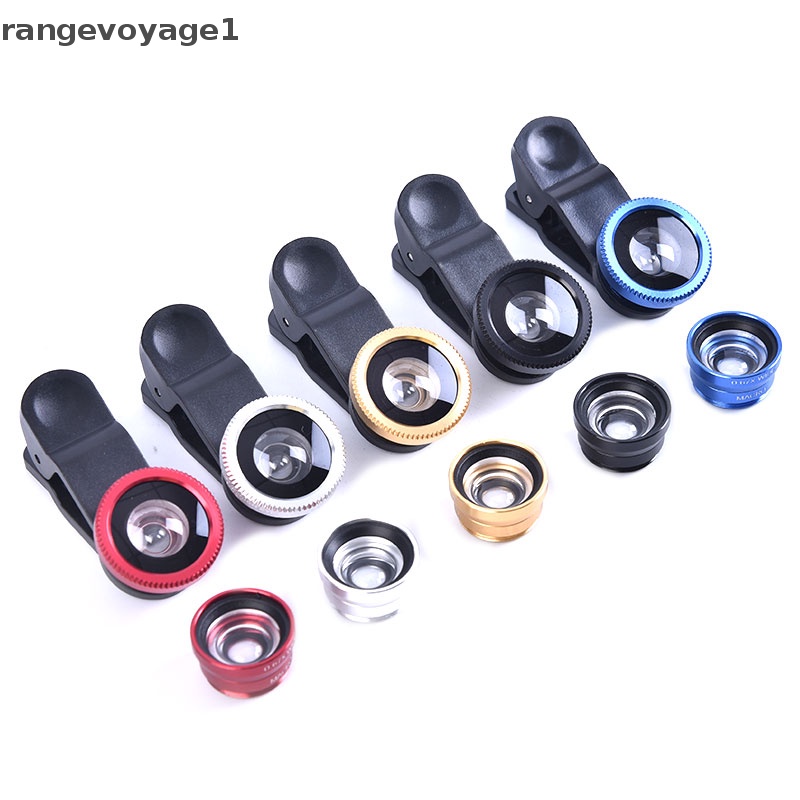 Ống Kính 3 Trong 1 Mắt Cá + Góc Rộng + Macro Cho Điện Thoại Di Động
