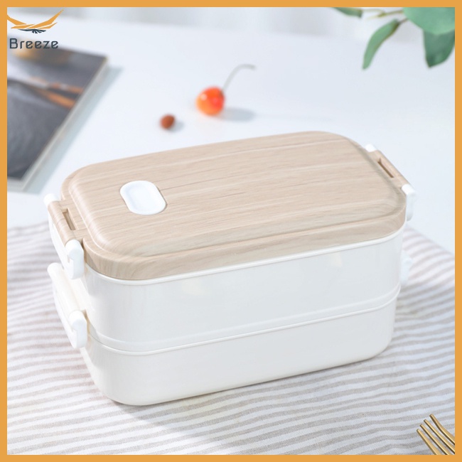 Hộp cơm 2 Tầng Cỡ Lớn Có Tay Cầm Tiện Dụng Mang Theo Du Lịch / Dã Ngoại / Đi Học