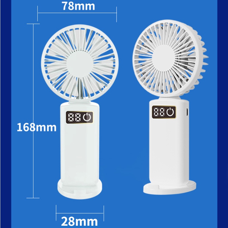 Quạt Mini Cầm Tay Có Giá Đỡ Có Thể Điều Chỉnh Tiện Dụng