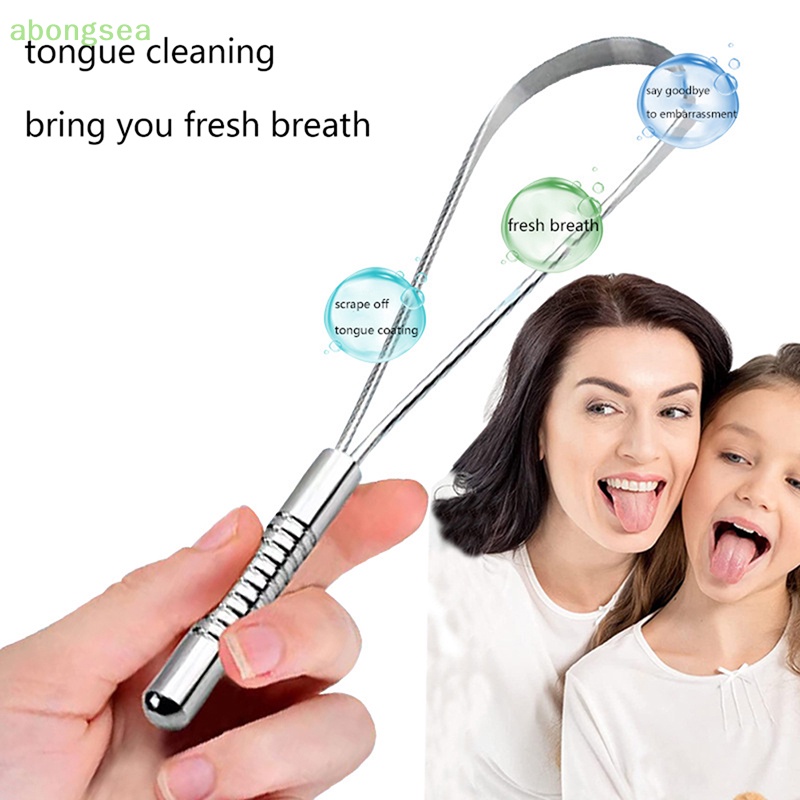Dụng Cụ Nạo Lưỡi Bằng Thép Không Gỉ Làm Sạch Bàn Chải Đánh Răng