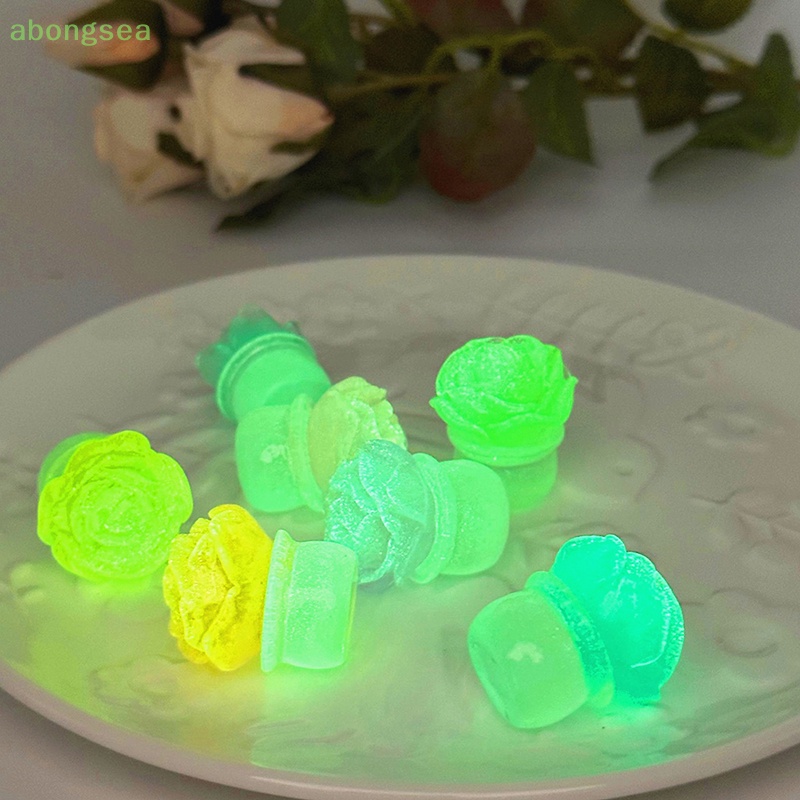 Set 2 Chậu Hoa Hồng Dạ Quang Dùng Trang Trí Tiểu Cảnh