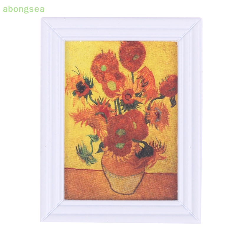 1 Bức Tranh Hoa Hướng Dương Mini Bongsea Cho Nhà Búp Bê Tỉ Lệ 1 / 12