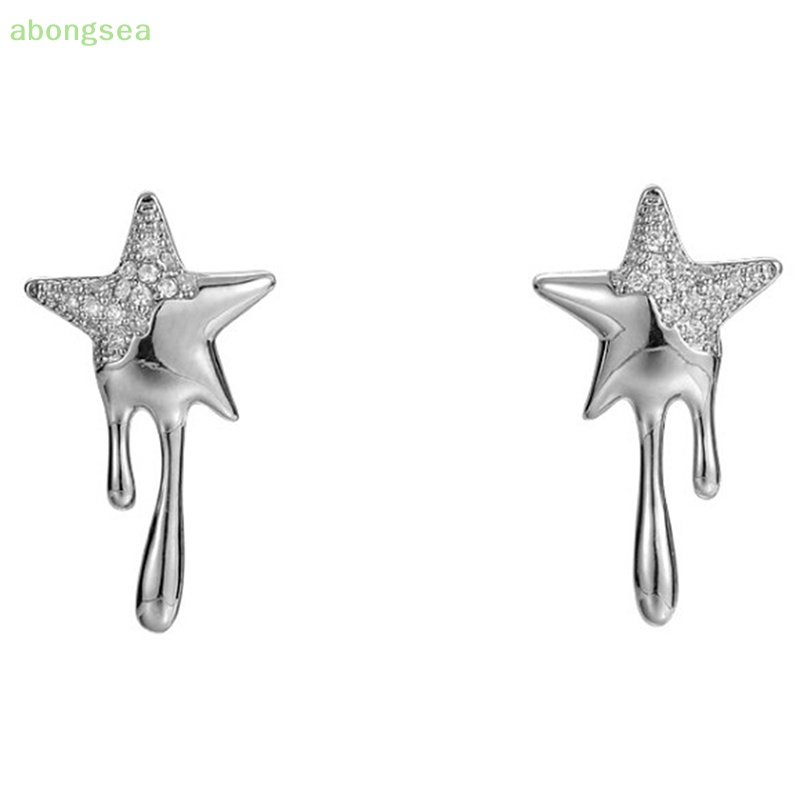 Khuyên Tai Nữ Đính Đá Zircon Hình Ngôi Sao Thời Trang