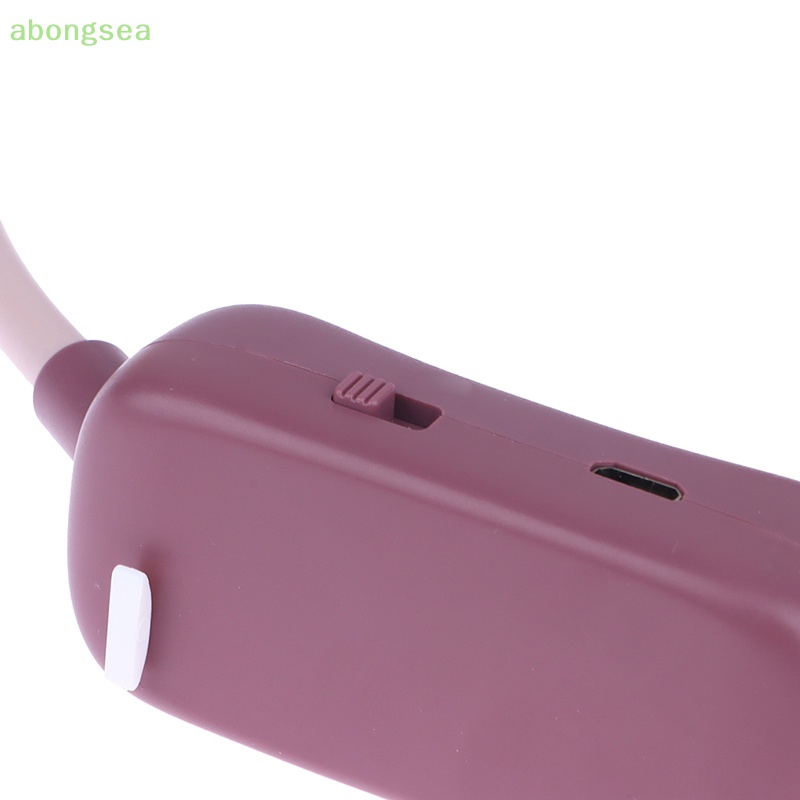 Quạt Đôi Mini Đeo Cổ Rảnh Tay Có Thể Sạc Lại Bằng Cổng USB abongsea Dành Cho Cắm Trại Mùa Hè