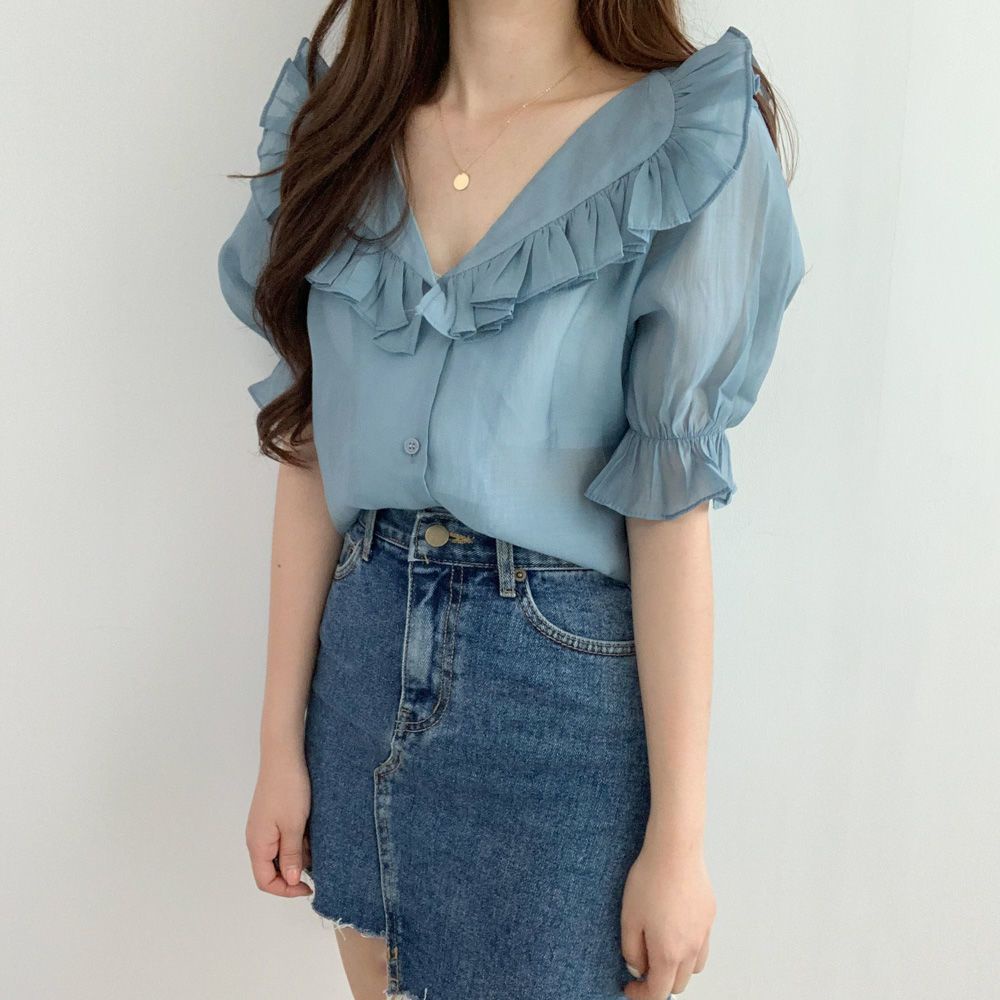Áo Sơ Mi Chiffon Phong Cách Thời Trang Mùa Hè Dành Cho Nữ