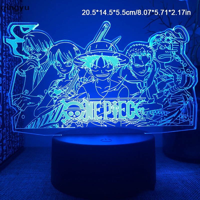 1 Đèn LED 3D Hình Tàu Chiến One Piece Để Bàn Trang Trí