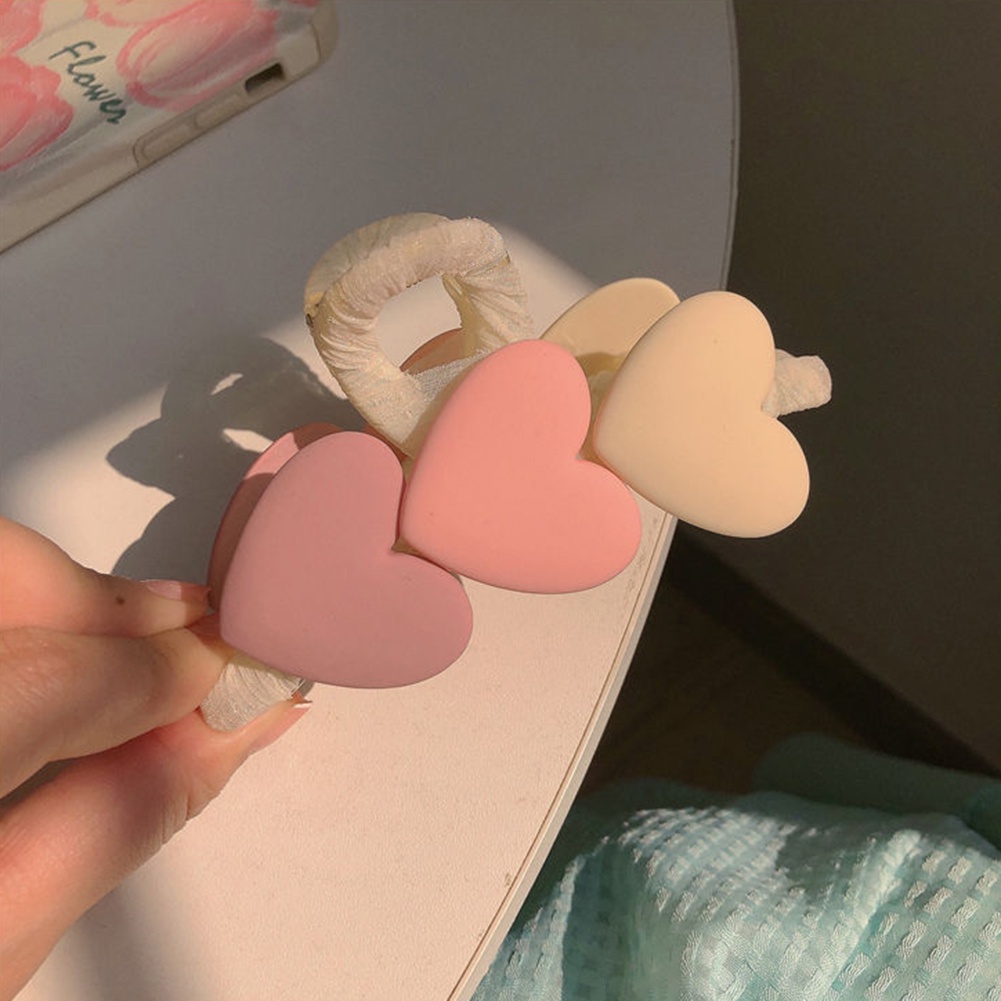 Kẹp Tóc Hình Trái Tim / Cá Mập Màu Hồng Ngọt Ngào Thanh Lịch