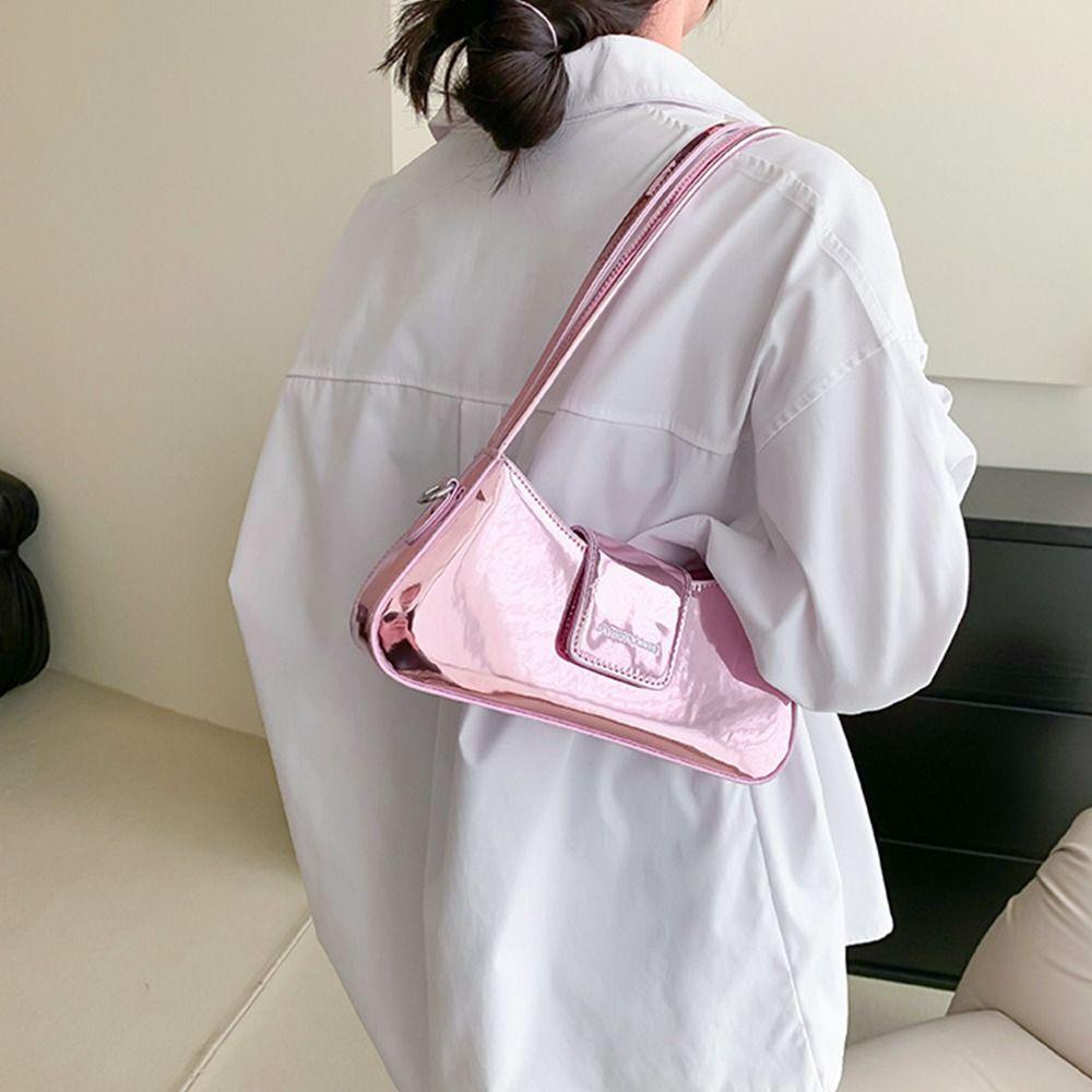 Túi Đeo Chéo Da PU Bóng Thời Trang