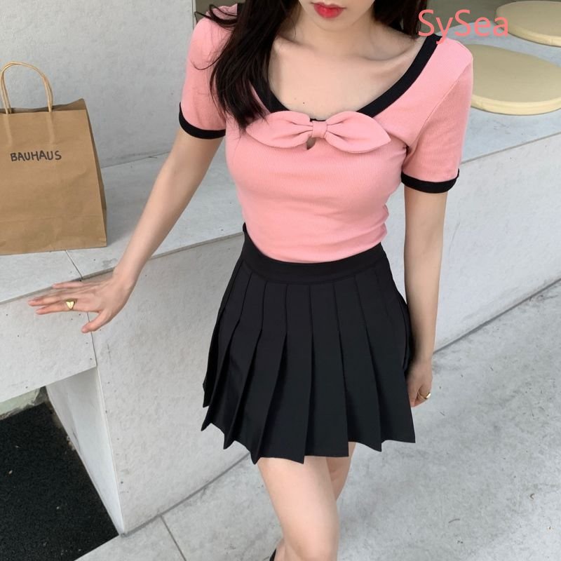 Áo Thun Nữ Ngắn Tay Cổ Tròn Thời Trang Hàn