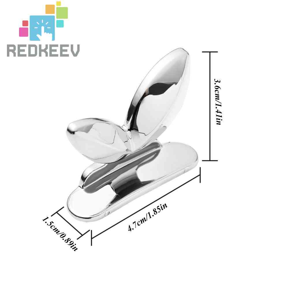 Set 2 Tay Nắm Cửa Tủ / Ngăn Kéo Toilet Không Cần Khoan Tay Màu Bạc