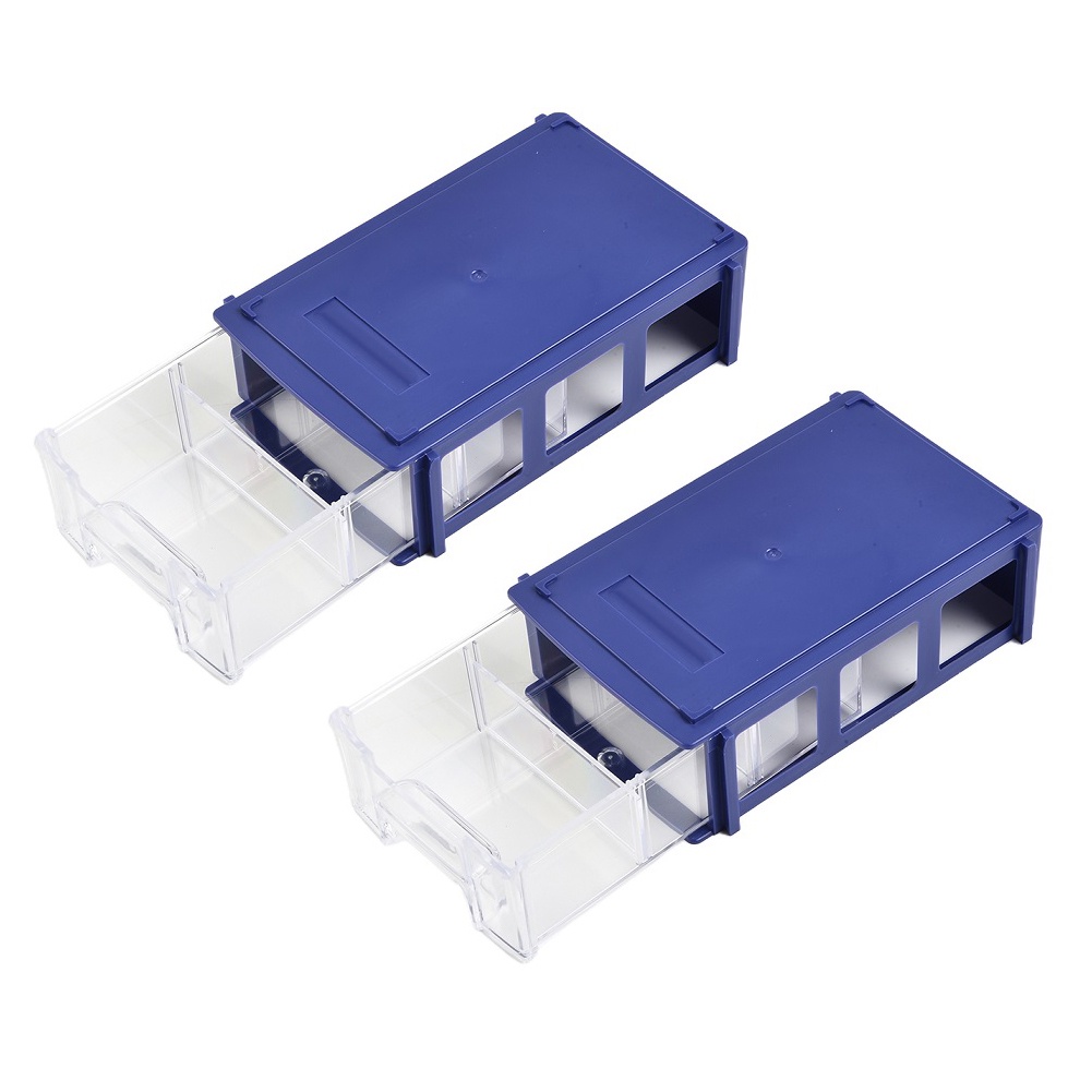 Set 2 Túi Đựng Đồ Thủ Công Trong Mờ Có Tay Cầm Ngón Tay Dễ Mở Hoàn Hảo