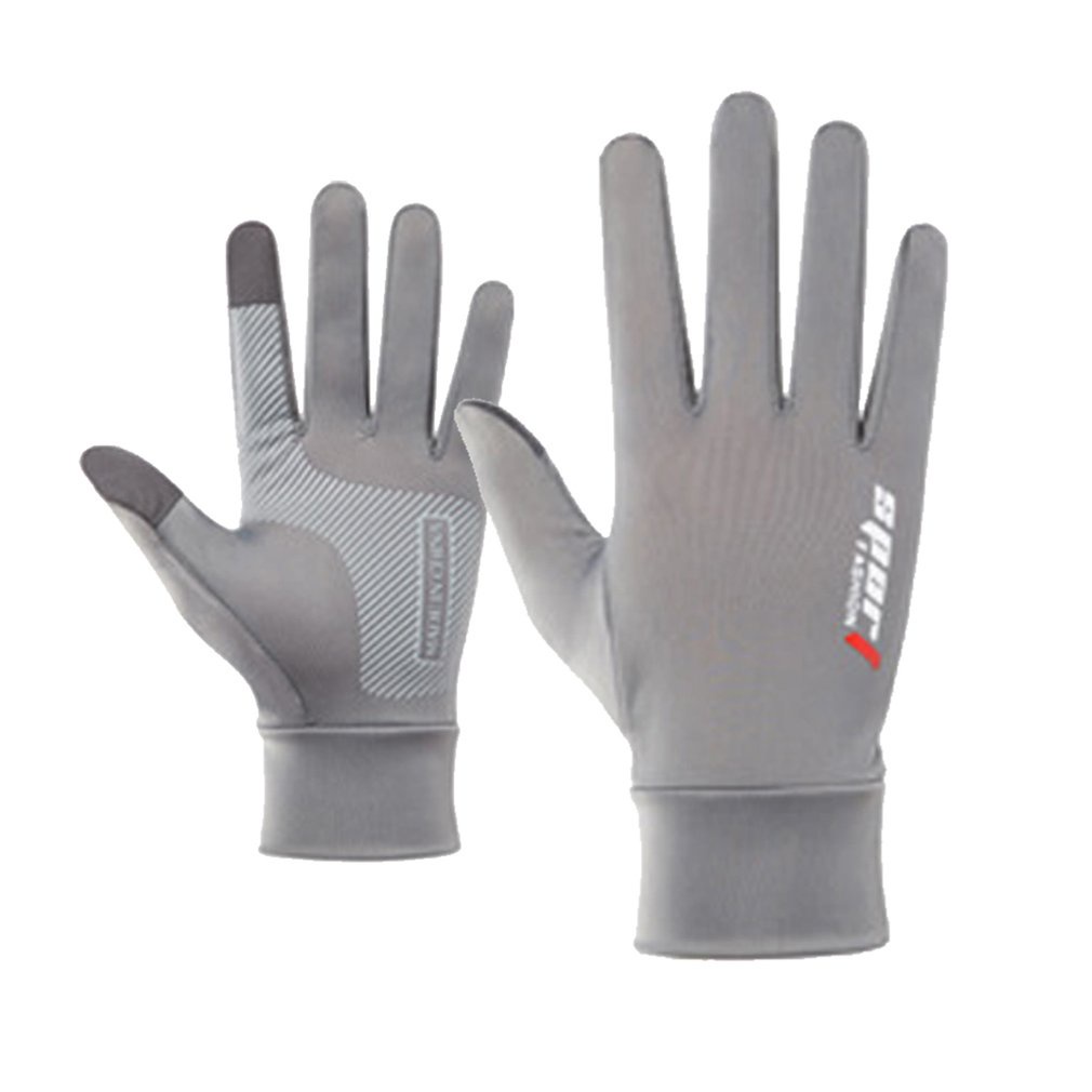 Motorcycle Racing Gloves Ice Silk Non-Slip Breathable Outdoor Sports Riding Touch Screen Thin Anti-Uv Protective Gear [Q/14]
