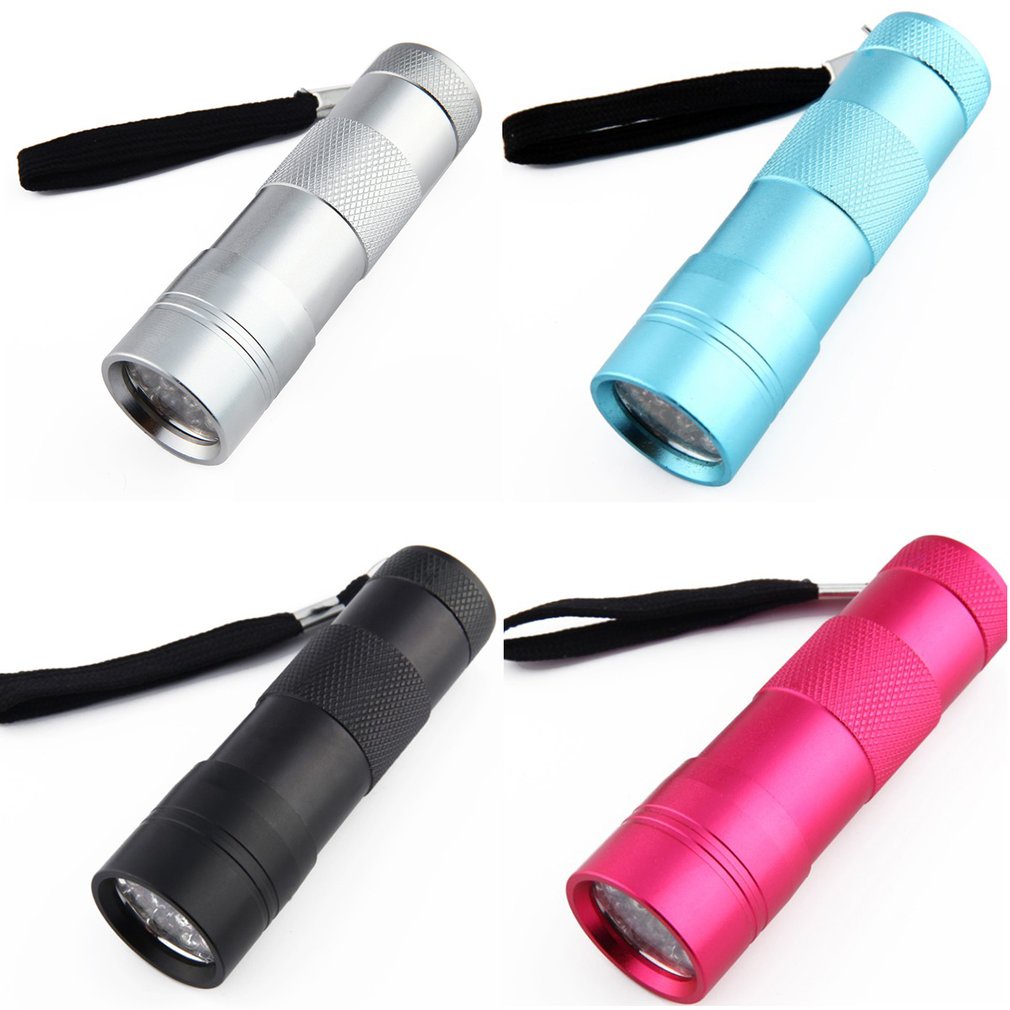 12 Led Uv Light 395Nm Multifunction Ultraviolet Flashlight Mini Portable Currency Detector Nail Curing Lamp [Q/4]