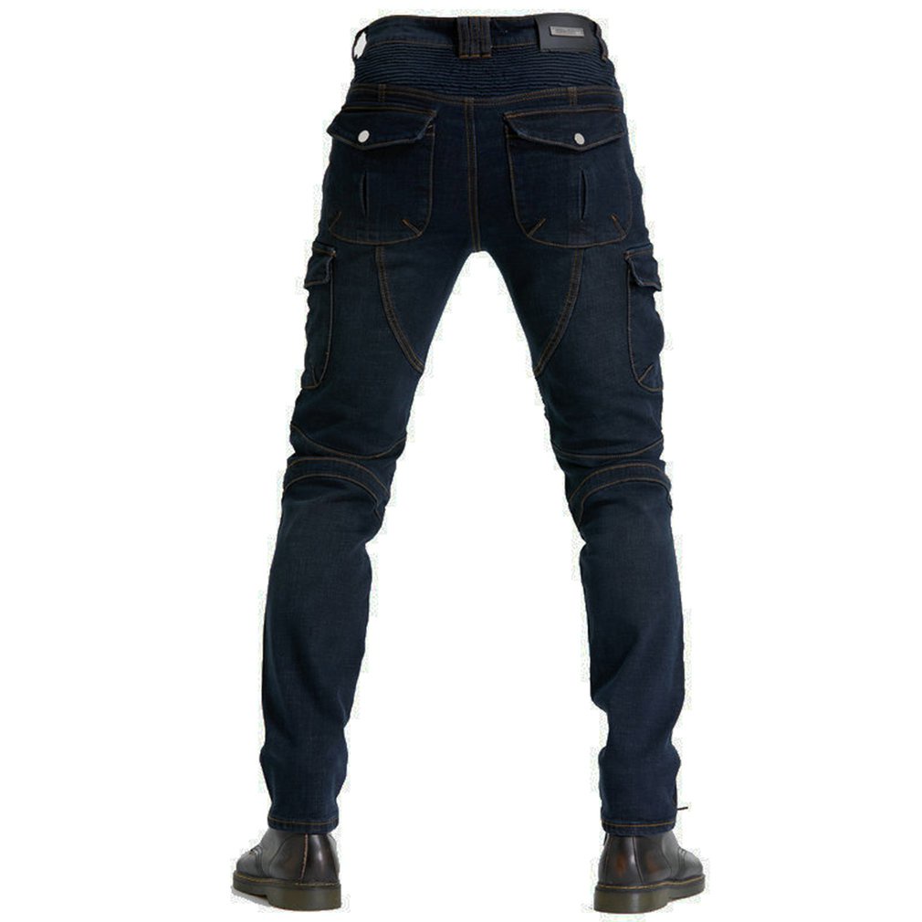 Anti-Fall Riding Motorcycle Pants With Protective Gear Off-Road Racing Jeans Waterproof Denim Cloth [Q/6]
