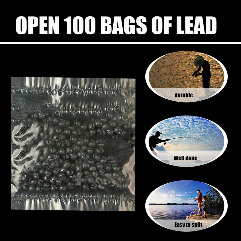 100Pcs 0.28G 0.38G 0.5G 0.8G Round Split Fishing Weights Lead Soft Sinker Float Tackle Tool Accessories [Q/6]