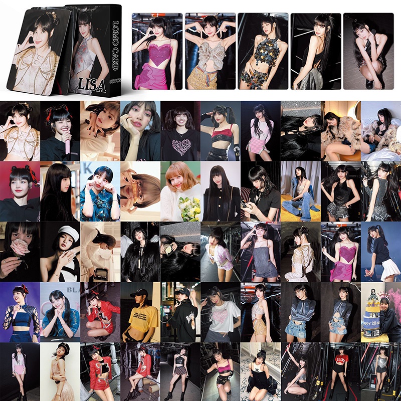 Hộp 54 Ảnh BLACKPINK và các thành viên JISOO LISA JENNIE ROSE lomocard photocard