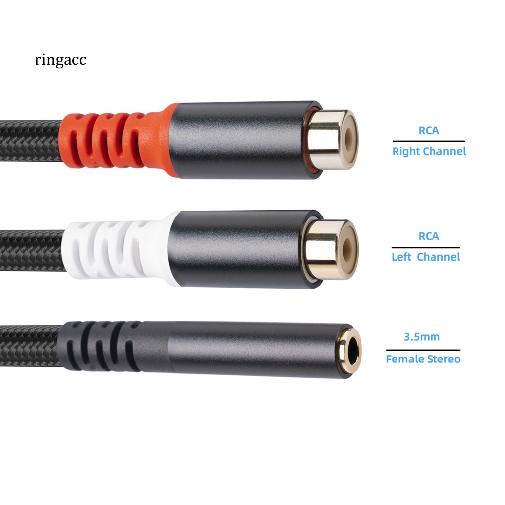 Cáp Chuyển Đổi Âm Thanh 2 Trong 1 Giắc Cắm 3.5mm Sang 2 Kênh RCA Chuyên Dụng