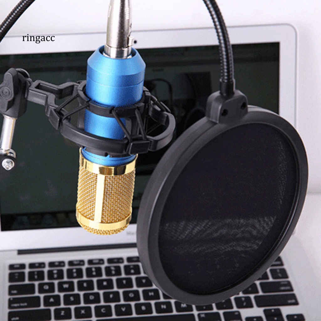 Màn Lọc Âm Thanh Hai Lớp Chống Rung Chống Gió Cho Micro Thu Âm