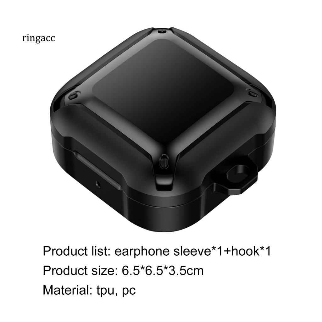 Vỏ Bảo Vệ Hộp Sạc Tai Nghe Bluetooth Samsung Galaxy Buds Live / Pro Bằng TPU PC Có Móc Treo Có Thể Tháo Rời