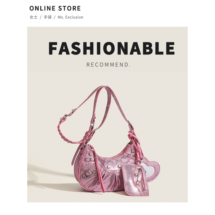 Ba Trong Một Túi Đinh Tán Kim Cương Nước Nửa Mặt Trăng Cho Nữ Đi Xe Máy