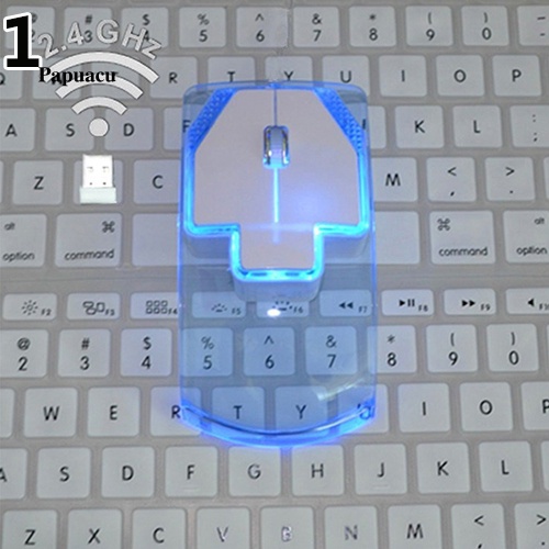 Chuột Quang Không Dây Papuacu Trong SuốT Siêu MỏNg 2.4GHz Cho PC / Laptop