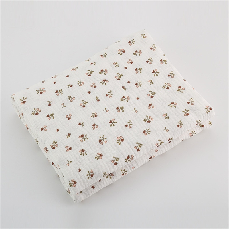 Chăn Quấn Em Bé Chất Liệu Cotton Mỏng Thấm Hút Tốt In Họa Tiết Xinh Xắn