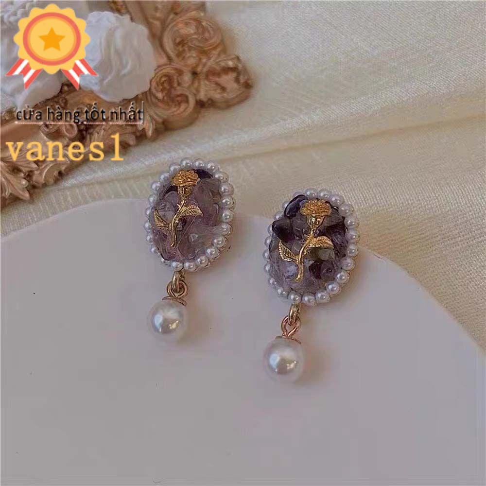Khuyên Tai VANES1 Hình Hoa Hồng Thanh Lịch