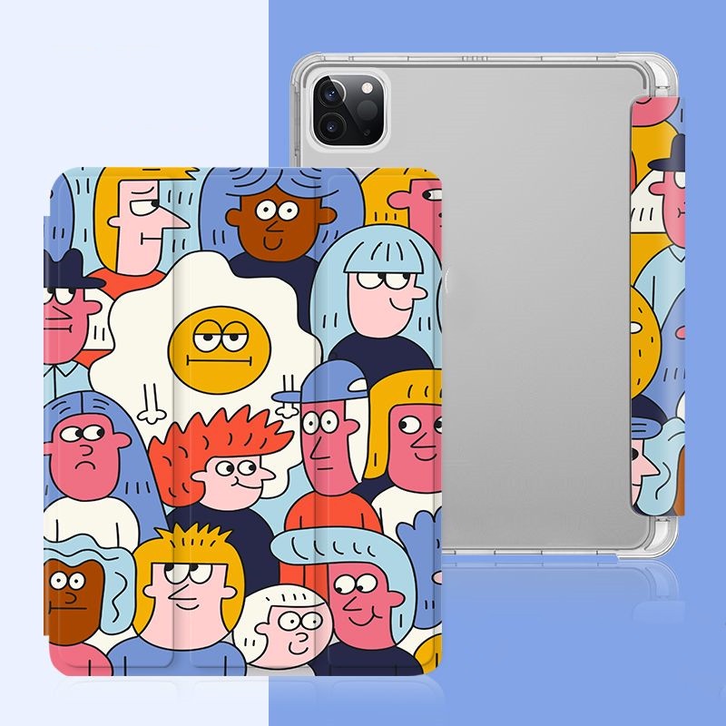 Ốp Bao Da Máy Tính Bảng TPU Mềm Có Khe Đựng Bút Chì Cho iPad Gen10 7 / 8 / 9 Air4 Air5 Pro11 "Pro12.9" mini6