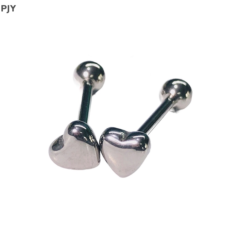 Khuyên Lưỡi Bằng Kim Loại Hình Trái Tim Phong Cách Thập Niên 90 PJ